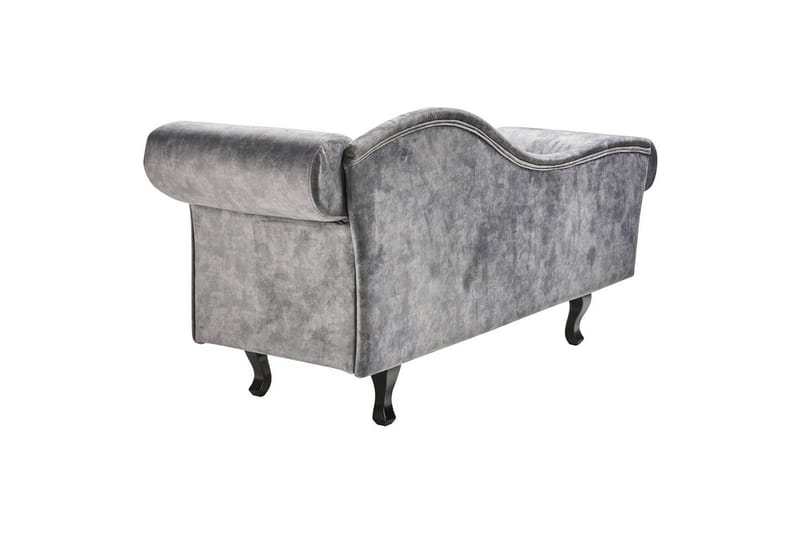 Schäslong Lattes Grå, mörkt trä, Högervänd - Grå - Möbler - Soffa - Sammetssoffa