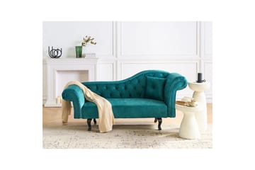 Schäslong Lattes Grönt, mörkt trä, Högervänd - Grönt, mörkt trä, Högervänd - Möbler - Soffa - Sammetssoffa