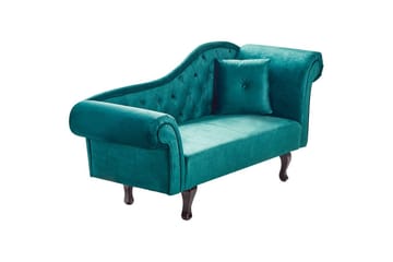 Schäslong Lattes Grönt, mörkt trä, Högervänd - Grönt, mörkt trä, Högervänd - Möbler - Soffa - Sammetssoffa