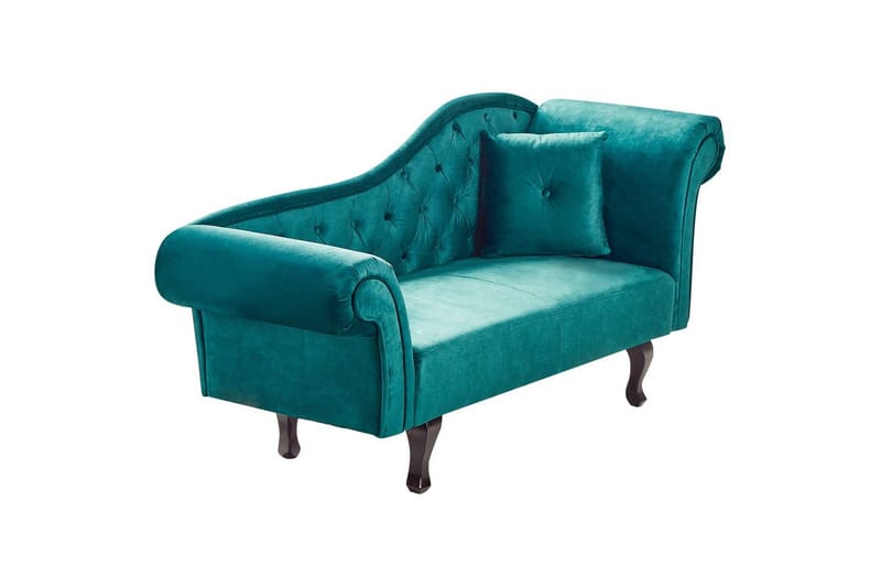 Schäslong Lattes Grönt, mörkt trä, Högervänd - Grönt, mörkt trä, Högervänd - Möbler - Soffa - Sammetssoffa