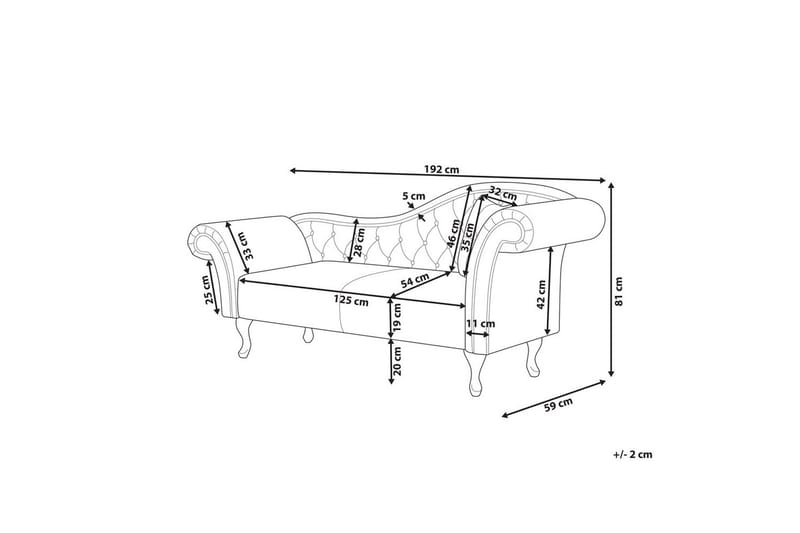 Schäslong Lattes Grönt, mörkt trä, Högervänd - Grönt, mörkt trä, Högervänd - Möbler - Soffa - Sammetssoffa