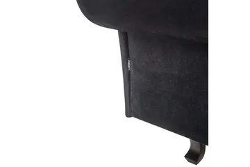 Schäslong Lattes Svart, mörkt trä, Högervänd - Svart, mörkt trä, Högervänd - Möbler - Soffa - Sammetssoffa