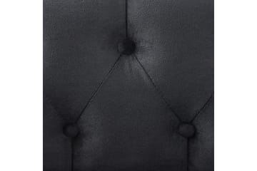 Schäslong Lattes Svart, mörkt trä, Vänstervänd - Svart, mörkt trä, Vänstervänd - Möbler - Soffa - Sammetssoffa