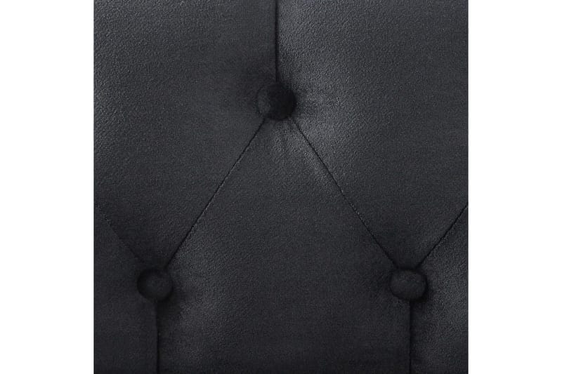 Schäslong Lattes Svart, mörkt trä, Vänstervänd - Svart, mörkt trä, Vänstervänd - Möbler - Soffa - Sammetssoffa