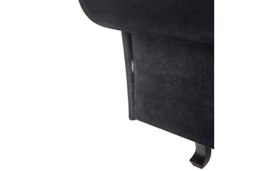 Schäslong Lattes Svart, mörkt trä, Vänstervänd - Svart, mörkt trä, Vänstervänd - Möbler - Soffa - Sammetssoffa