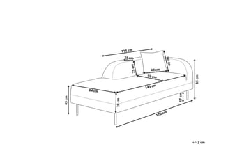 Schäslong Le Crau Orange, Svart, Högervänd - Orange, Svart, Högervänd - Möbler - Soffa - Modulsoffa - Övriga moduler till modulsoffa