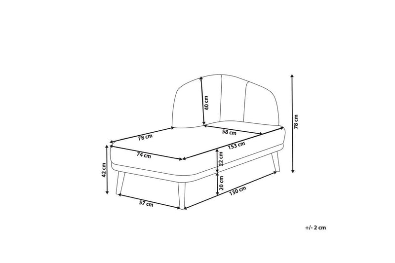 Schäslong Tanlay Beige, ljust trä, Högervänd - Beige, ljust trä, Högervänd - Möbler - Soffa - Modulsoffa - Övriga moduler till modulsoffa