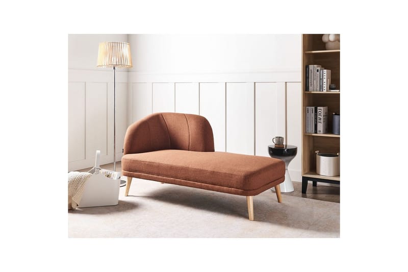 Schäslong Tanlay Brunt, gyllenbrun trä, Vänstervänd - Brunt, gyllenbrun trä, Vänstervänd - Möbler - Soffa - Modulsoffa - Övriga moduler till modulsoffa