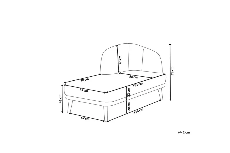 Schäslong Tanlay Brunt, ljust trä, Högervänd - Brunt, ljust trä, Högervänd - Möbler - Soffa - Modulsoffa - Övriga moduler till modulsoffa