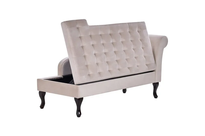 Schäslong Pessac Ljusbeige, svart, Högervänd - Ljusbeige, svart, Högervänd - Möbler - Soffa - Modulsoffa - Övriga moduler till modulsoffa