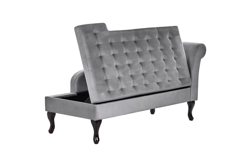 Schäslong Pessac Ljusgrå, svart, Högervänd - Ljusgrå, svart, Högervänd - Möbler - Soffa - Modulsoffa - Övriga moduler till modulsoffa