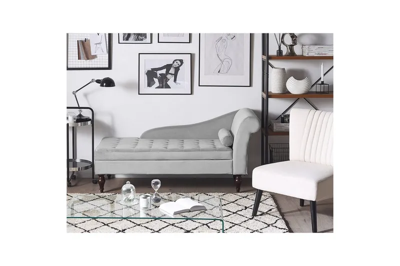 Schäslong Pessac Grå, Högervänd - Grå, Högervänd - Möbler - Soffa - Modulsoffa - Övriga moduler till modulsoffa