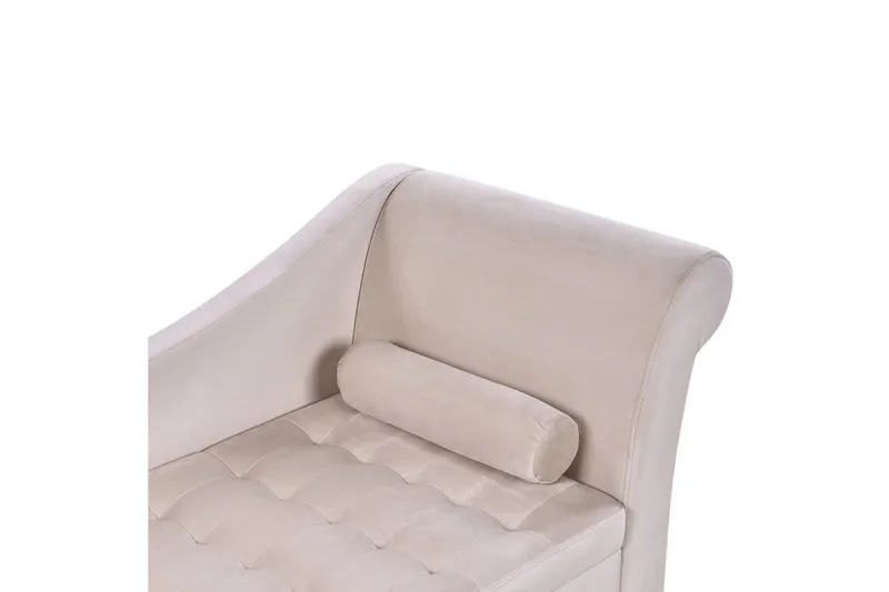 Schäslong Pessac Ljusbeige, svart, Högervänd - Ljusbeige, svart, Högervänd - Möbler - Soffa - Modulsoffa - Övriga moduler till modulsoffa