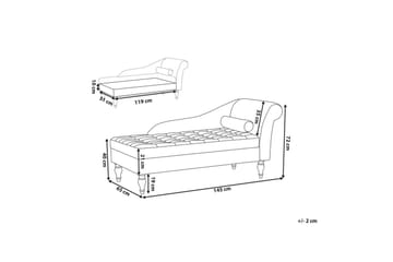 Schäslong Pessac Grå, Högervänd - Grå, Högervänd - Möbler - Soffa - Modulsoffa - Övriga moduler till modulsoffa