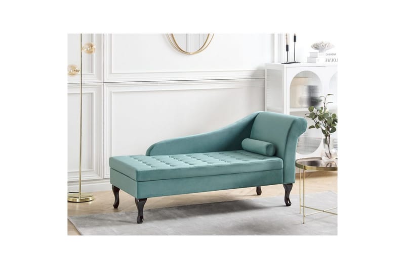 Schäslong Pessac Blå, Svart, Högervänd - Turkos - Möbler - Soffa - Modulsoffa - Övriga moduler till modulsoffa