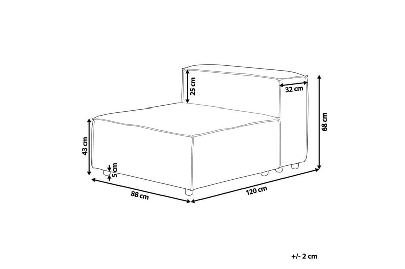 Sittsektion Ardal Grön, Svart, Manchestertyg - Grön - Möbler - Soffa - Modulsoffa - Mittmodul