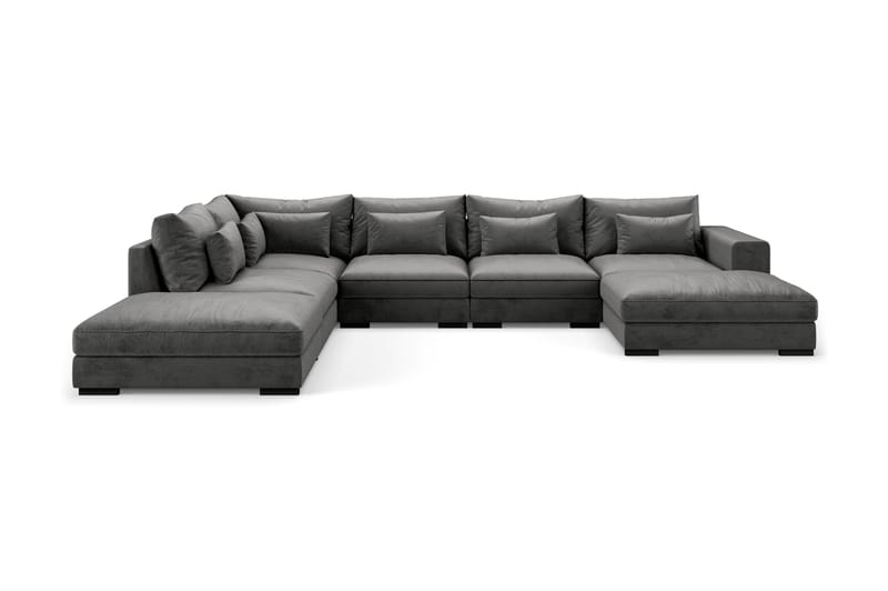 U-modulsoffa Columbus med Divan Höger Sammet - Komplett modulsoffa
