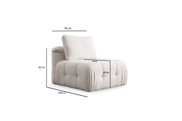 Yvara Mittmodul 90 cm - Vit - Möbler - Soffa - Modulsoffa - Mittmodul