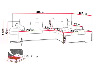 Naoma 4-sits Soffa med Divan Höger - Möbler - Soffa - Hörnsoffa