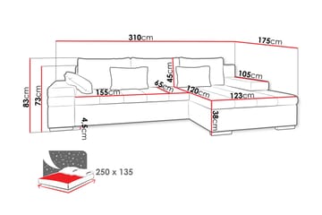 Naoma Soffa med Divan 3-sits - Gul - Möbler - Soffa - Sammetssoffa