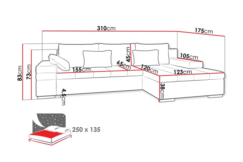 Naoma Soffa med Divan 3-sits - Gul - Möbler - Soffa - Sammetssoffa