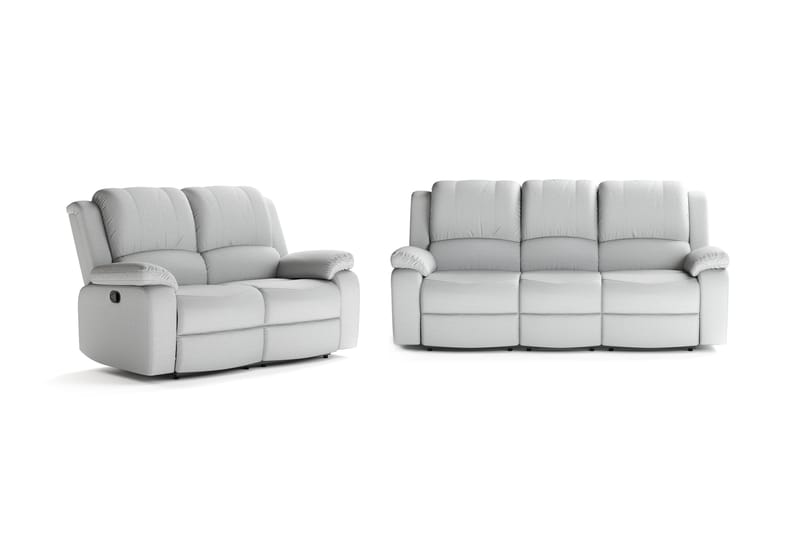 Navarro Recliner Soffgrupp 3+2 - Fällbar soffa fåtölj - Biosoffa i Tyg - Grå - Möbler - Soffa - Soffgrupp
