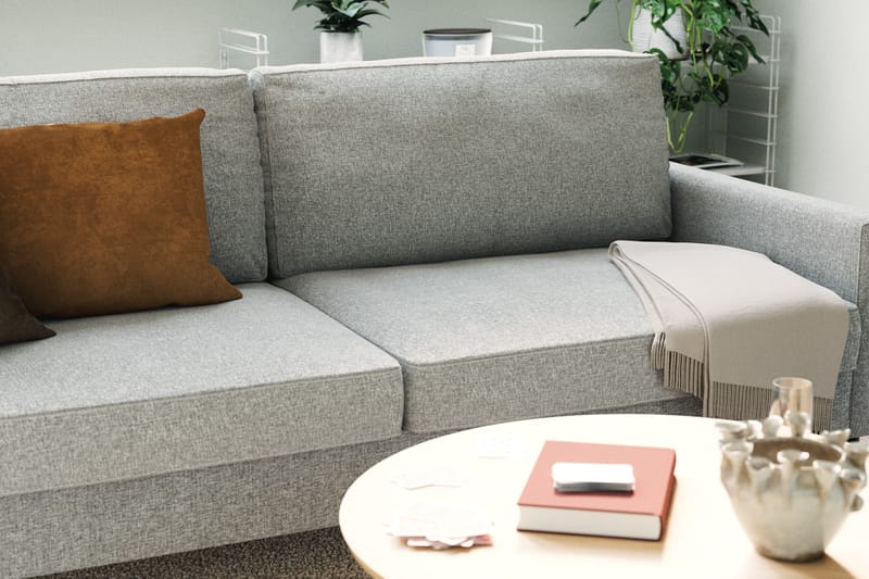 Nevada 3-sits Tygsoffa - Grå - Möbler - Soffa - 3 sits soffa