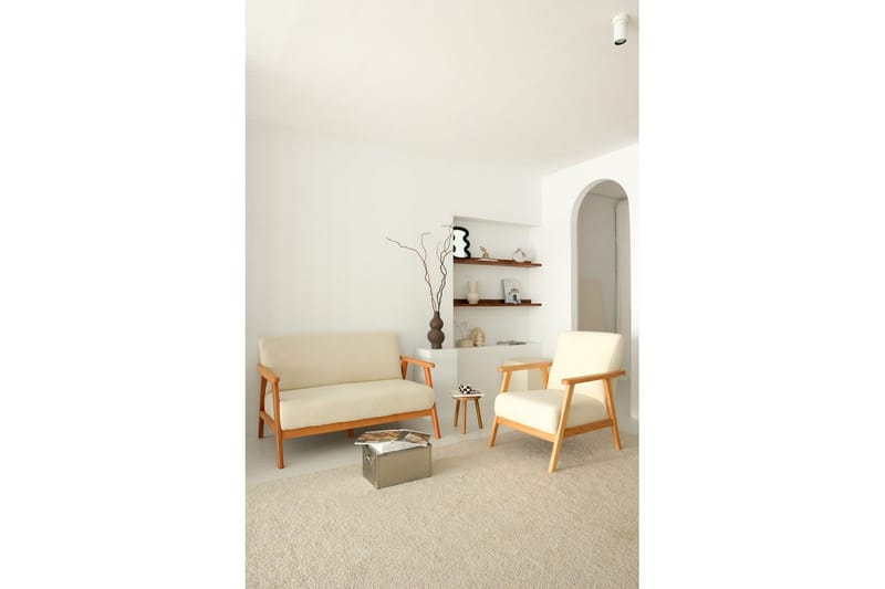 Neyros Soffa 2-sits - Vit - Möbler - Soffa - Sammetssoffa