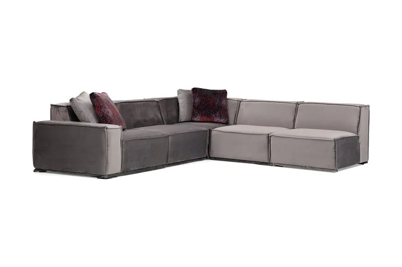 Nightcap Soffa m. Divan 6-sits, Grå