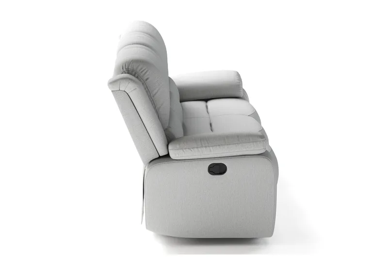 Norbo Reclinersoffa - Fällbar soffa 3-sits - Biosoffa i Tyg - Ljusgrå - Möbler - Soffa - Biosoffa & reclinersoffa