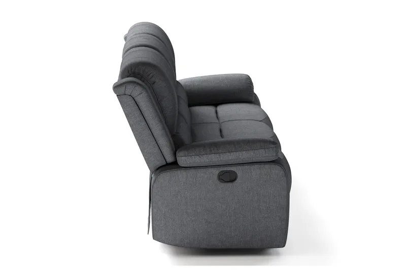 Norbo Reclinersoffa - Fällbar soffa 3-sits - Biosoffa i Tyg - Mörkgrå - Möbler - Soffa - Biosoffa & reclinersoffa