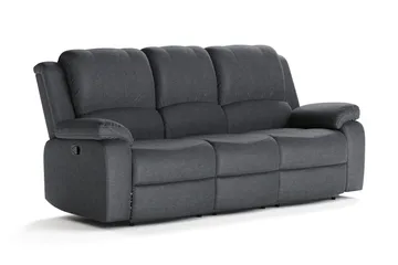 Norbo Reclinersoffa - Fällbar soffa 3-sits - Biosoffa i Tyg - Mörkgrå - Möbler - Soffa - Biosoffa & reclinersoffa