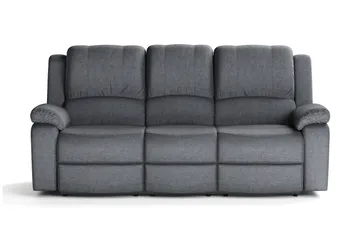 Norbo Reclinersoffa - Fällbar soffa 3-sits - Biosoffa i Tyg - Mörkgrå - Möbler - Soffa - Biosoffa & reclinersoffa
