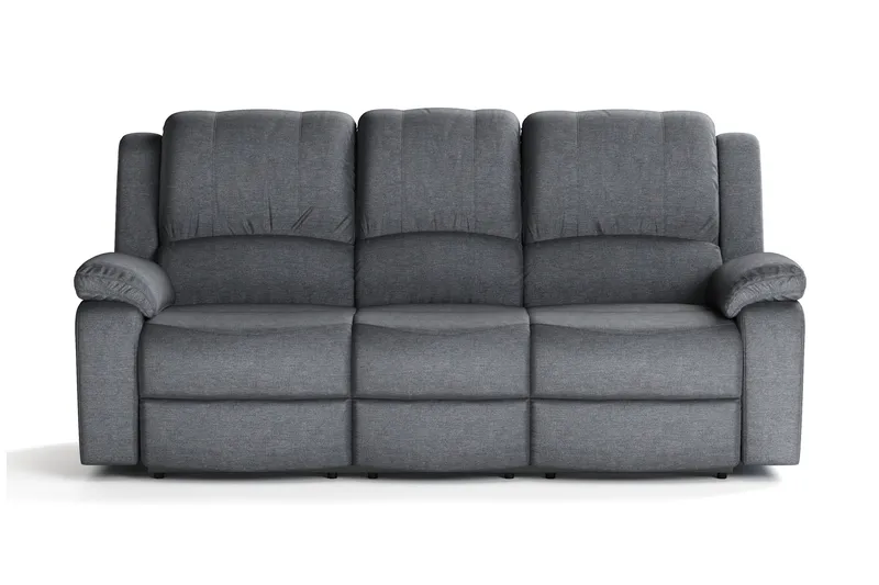 Norbo Reclinersoffa - Fällbar soffa 3-sits - Biosoffa i Tyg - Mörkgrå - Möbler - Soffa - Biosoffa & reclinersoffa