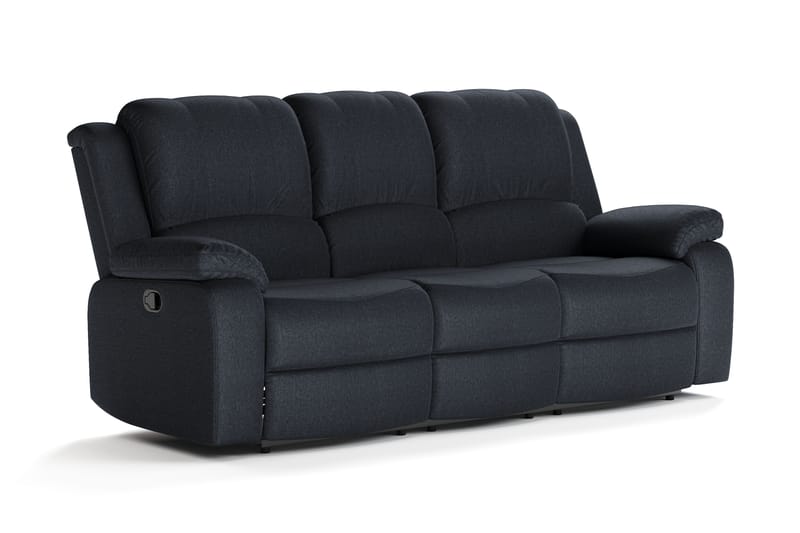 Norbo Reclinersoffa - Fällbar soffa 3-sits - Biosoffa i Tyg - Svart - Möbler - Soffa - Biosoffa & reclinersoffa