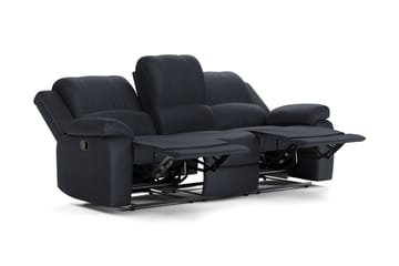 Norbo Reclinersoffa - Fällbar soffa 3-sits - Biosoffa i Tyg - Svart - Möbler - Soffa - Biosoffa & reclinersoffa