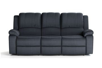 Norbo Reclinersoffa - Fällbar soffa 3-sits - Biosoffa i Tyg - Svart - Möbler - Soffa - Biosoffa & reclinersoffa