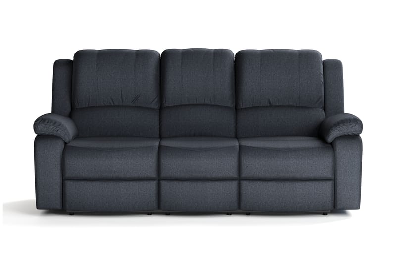 Norbo Reclinersoffa - Fällbar soffa 3-sits - Biosoffa i Tyg - Svart - Möbler - Soffa - Biosoffa & reclinersoffa