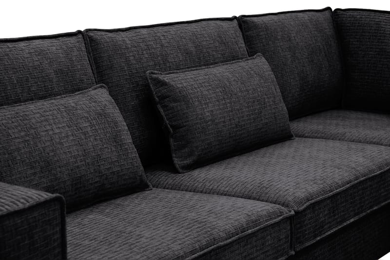 Nova 4-sits Högervänd L-formad Schäslongsoffa i Manchester - Grå - Möbler - Soffa - Divansoffa & schäslongsoffa - 4 sits soffa med divan