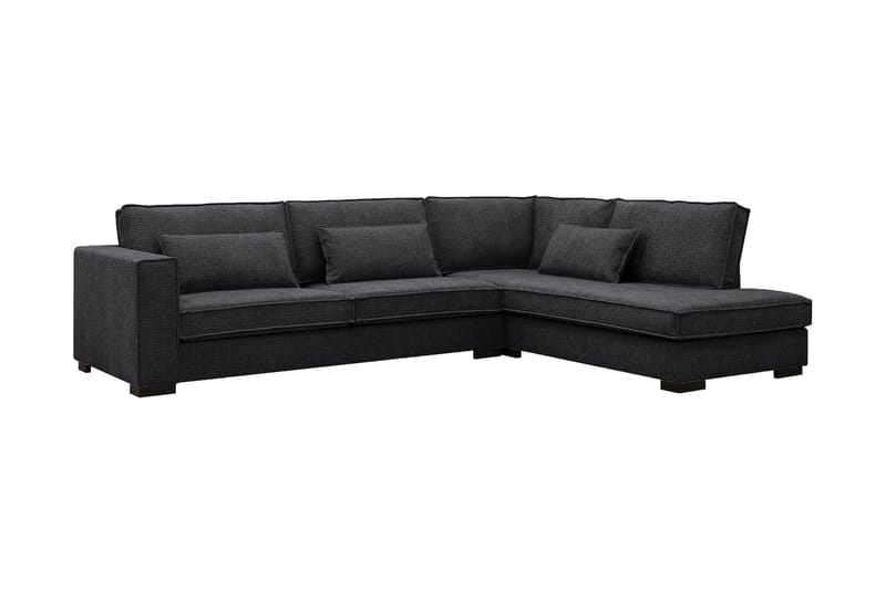 Nova 4-sits Högervänd L-formad Schäslongsoffa i Manchester - Grå - Möbler - Soffa - Divansoffa & schäslongsoffa - 4 sits soffa med divan