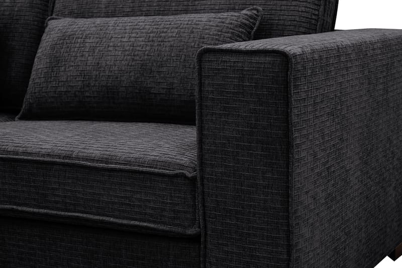 Nova 4-sits Vänstervänd L-formad Schäslongsoffa i Manchester - Grå - Möbler - Soffa - Divansoffa & schäslongsoffa - 4 sits soffa med divan