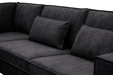 Nova 4-sits Vänstervänd L-formad Schäslongsoffa i Manchester - Grå - Möbler - Soffa - Divansoffa & schäslongsoffa - 4 sits soffa med divan