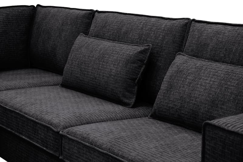 Nova 4-sits Vänstervänd L-formad Schäslongsoffa i Manchester - Grå - Möbler - Soffa - Divansoffa & schäslongsoffa - 4 sits soffa med divan