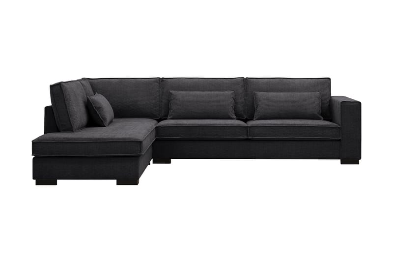 Nova 4-sits Vänstervänd L-formad Schäslongsoffa i Manchester - Grå - Möbler - Soffa - Divansoffa & schäslongsoffa - 4 sits soffa med divan