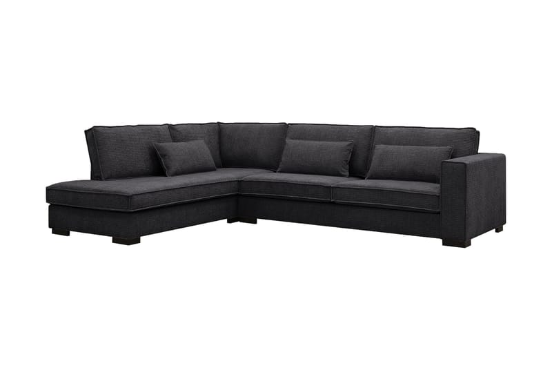 Nova 4-sits Vänstervänd L-formad Schäslongsoffa i Manchester - Grå - Möbler - Soffa - Divansoffa & schäslongsoffa - 4 sits soffa med divan