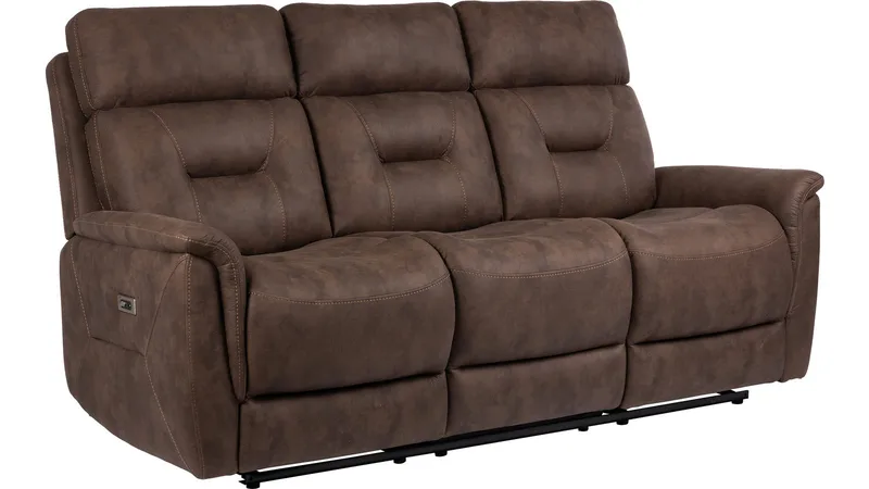 Novira 3-sits reclinersoffa Elektrisk - Brun - Möbler - Soffa - Biosoffa & reclinersoffa