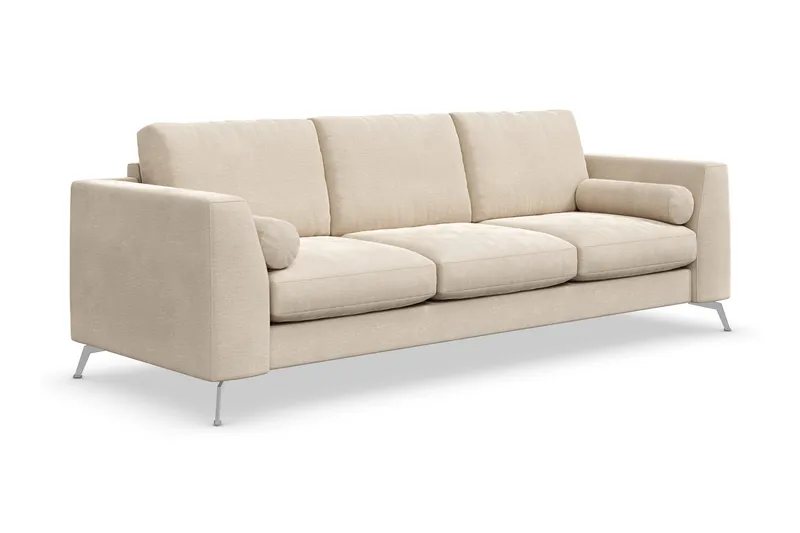 Ocean Lyx 3-sits Sammetssoffa - Beige - Möbler - Soffa - Sammetssoffa