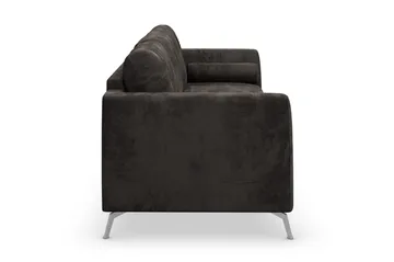 Ocean Lyx 3-sits Sammetssoffa - Mörkgrå - Möbler - Soffa - Sammetssoffa