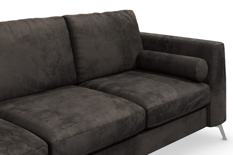 Ocean Lyx 3-sits Sammetssoffa - Mörkgrå - Möbler - Soffa - Sammetssoffa
