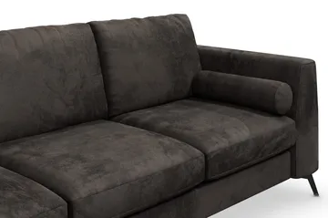 Ocean Lyx 3-sits Sammetssoffa - Mörkgrå - Möbler - Soffa - Sammetssoffa